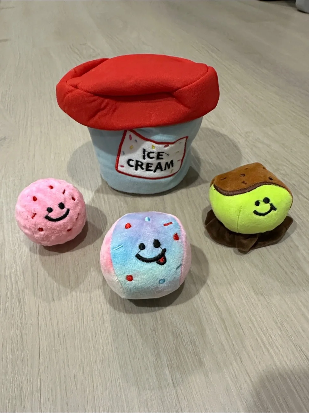 PawfectPals Interactive Ice Cream Plush Dog Toy